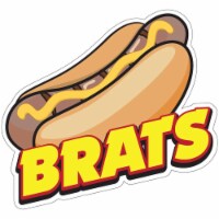 SignMission D-DC-16 Brats19 16 in. Brats Decal Concession Stand Food Truck Sticker