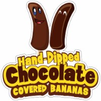 SignMission 16 in. Decal Concession Stand Food Truck Sticker - Chocolate Covered Bananas