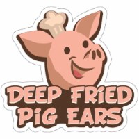 SignMission 16 in. Decal Concession Stand Food Truck Sticker - Deep Fried Pig Ears