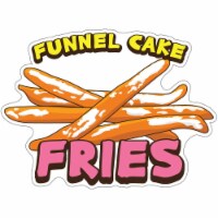 SignMission 16 in. Funnel Cake Fries Decal Concession Stand Food Truck Sticker