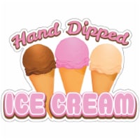 SignMission 16 in. Hand Dipped Ice Cream Decal Concession Stand Food Truck Sticker