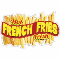 SignMission 16 in. Hot Fresh French Fries Decal Concession Stand Food Truck Sticker