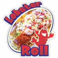 SignMission 16 in. Lobster Roll Decal Concession Stand Food Truck Sticker