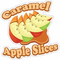 SignMission 8 in. Decal Concession Stand Food Truck Sticker - Caramel Apple Slices