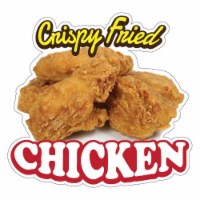 SignMission 8 in. Decal Concession Stand Food Truck Sticker - Crispy Fried Chicken
