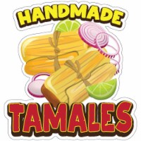 SignMission 8 in. Decal Concession Stand Food Truck Sticker - Handmade Tamales
