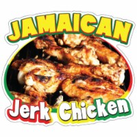 SignMission 8 in. Decal Concession Stand Food Truck Sticker - Jamaican Jerk Chicken