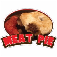 SignMission 8 in. Decal Concession Stand Food Truck Sticker - Meat Pie