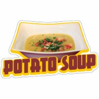 SignMission 8 in. Decal Concession Stand Food Truck Sticker - Potato Soup