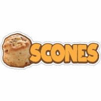 SignMission D-DC-8 Scones19 8 in. Scones Decal Concession Stand Food Truck Sticker