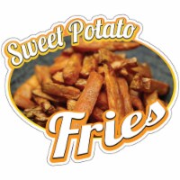 SignMission 8 in. Sweet Potato Fries Decal Concession Stand Food Truck Sticker