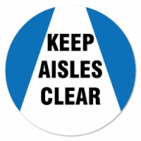SignMission Non-Slip Floor Graphic Coronavirus Vinyl Decal - Keep Aisle Clear