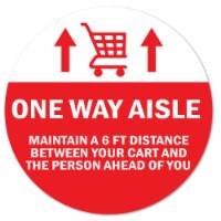SignMission Non-Slip Floor Graphic Coronavirus Vinyl Decal - One Way Aisle - Pack of 3
