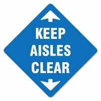 SignMission Non-Slip Floor Graphic Coronavirus Vinyl Decal - Keep Aisle Clear - Pack of 3