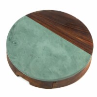 Picnic Plus PSM-559GR Winslow Marble Cheese Tray - Green
