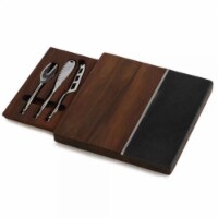 Oak & Olive OAKPSM563BL Piazza Marble Cheese Board, Black