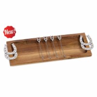 Picnic Plus PSA-361HS Foodie Bites Serving & Cheese Board, Horse Shoe