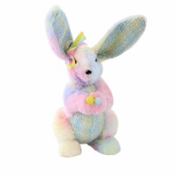 Easter Pastel Bunny With Eggs Polyester Fabric Tie-Dyed Rabbit 0808748