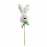 Easter Bunny Head On Stick Polyester Tye-Dye Rabbit Fabric 0808758