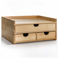 Prosumer's Choice Triple Drawer Bamboo Desk Organizer for Home & Office