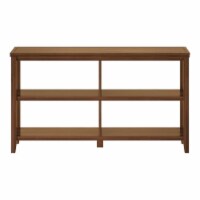 HomeRoots 30  2-shelf Low Horizontal Modern Wood Bookcase in Walnut