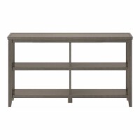 HomeRoots 30  2-shelf Low Horizontal Modern Wood Bookcase in Washed Gray
