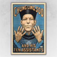 HomeRoots 393313 12 x 18 in. Chung Ling Soo Vintage Magic Poster Multi Color Wall Art