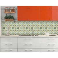 HomeRoots 400194 8 x 8 in. Green Yellow Melo Peel & Stick Tiles