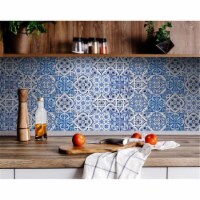 HomeRoots 400304 8 x 8 in. Bluebell Lina Removable Peel & Stick Tiles