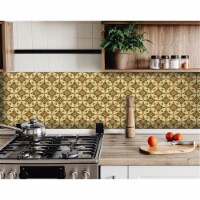 HomeRoots 400353 7 x 7 in. Gloria Yellow Removable Peel & Stick Tiles