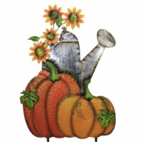 Home & Garden Watering Can With Pumpkins Metal Yard Decor Sunflower 31823025