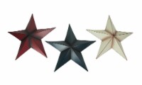 17.5 Inch Patriotic Red White and Blue Barn Star 3 Piece Indoor/Outdoor Wall Hanging Set