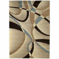 United Weavers 510 21326 28C 2 ft. 7 in. x 7 ft. 4 in. Contours La Chic Runner Rug, Beige
