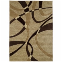 United Weavers 510 21351 28C 2 ft. 7 in. x 7 ft. 4 in. Contours La Chic Runner Rug, Chocolate