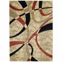 United Weavers 510 21390 28C 2 ft. 7 in. x 7 ft. 4 in. Contours La Chic Runner Rug, Cream