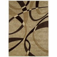 United Weavers 510 21351 35C 2 ft. 7 in. x 4 ft. 2 in. Contours La Chic Accent Rug, Chocolate