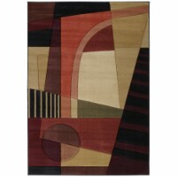 United Weavers 510 20745 35C 2 ft. 7 in. x 4 ft. 2 in. Contours Urban Angles Accent Rug, Gree