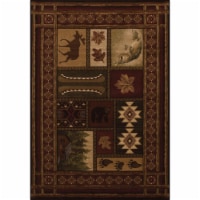United Weavers 510 27559 24 1 ft. 10 in. x 2 ft. 8 in. Contours Cabin Chalet Accent Rug, Toff