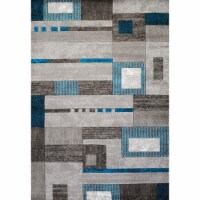 United Weavers 710 00263 24 1 ft. 10 in. x 3 ft. Studio Percussion Accent Rug, Aqua