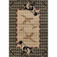 United Weavers 712 30645 58 5 ft. 3 in. x 7 ft. 2 in. Woodside Hunters Lookout Area Rug, Gree