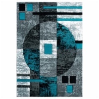 United Weavers of America 2050 10169 69 5 ft. 3 in. x 7 ft. 6 in. Bristol Epsilon Turquoise R