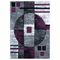 United Weavers of America 2050 10182 35C 2 ft. 7 in. x 4 ft. 2 in. Bristol Epsilon Plum Recta