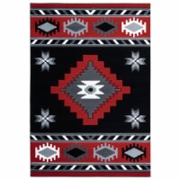 United Weavers of America 2050 10430 912 7 ft. 10 in. x 10 ft. 6 in. Bristol Caliente Red Rec