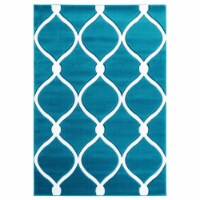 United Weavers of America 2050 11569 35C 2 ft. 7 in. x 4 ft. 2 in. Bristol Rodanthe Turquoise