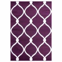 United Weavers of America 2050 11582 28C 2 ft. 7 in. x 7 ft. 4 in. Bristol Rodanthe Plum Rect