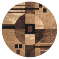 United Weavers of America 2050 10150 88R 7 ft. 10 in. Bristol Epsilon Brown Round Rug