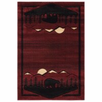 United Weavers of America 2055 41234 24 Cottage Treetops Burgundy Accent Rectangle Rug, 1 ft.