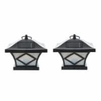 Winsome House Traditional Solar Post Lights - Set of 2