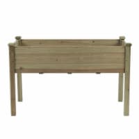 Luxen Home 48in Wood Rectangular Raised Garden Planter