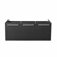 Fresca Vista 48  Black Wall Hung Double Sink Modern Bathroom Cabinet